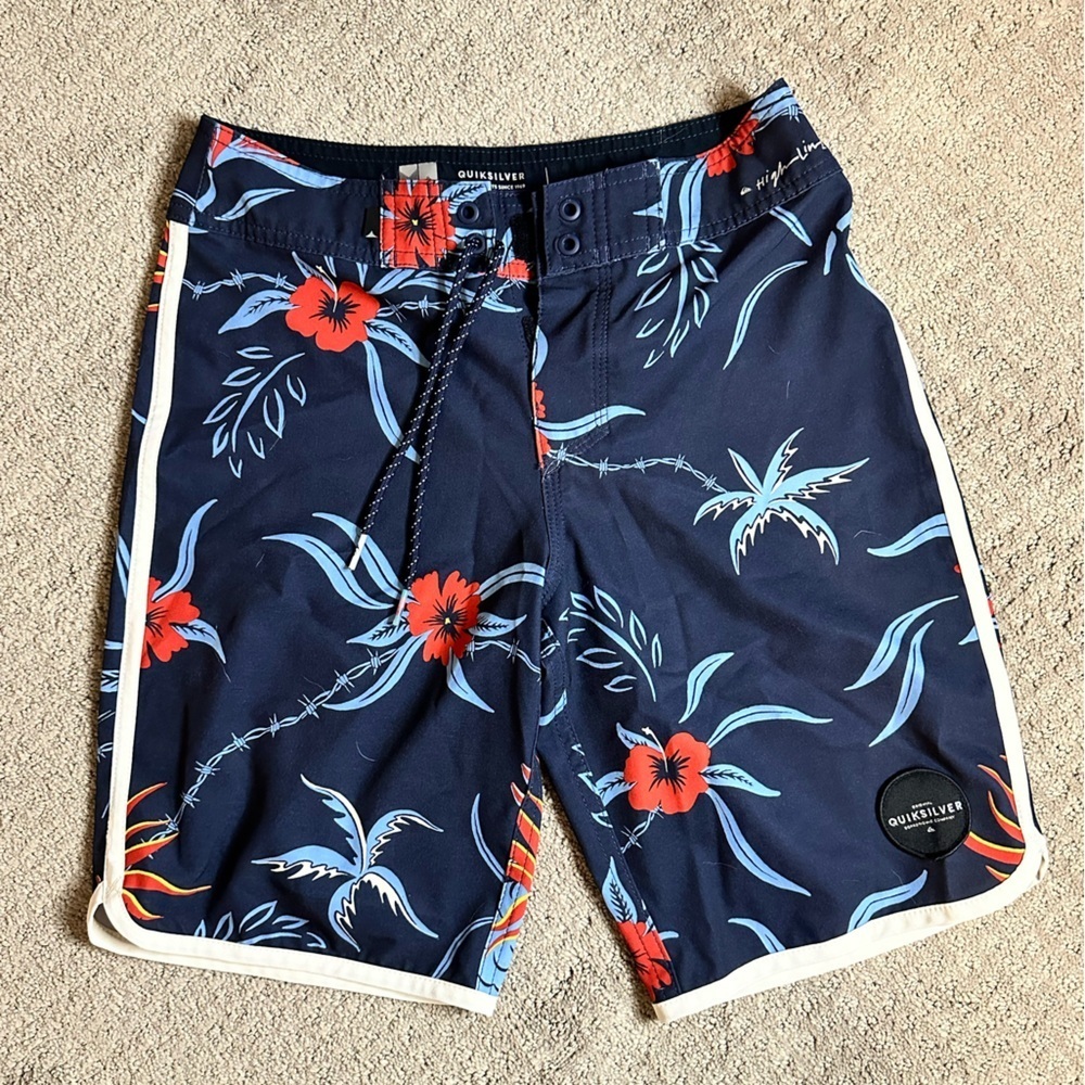 Quiksilver Black and Gray Board Shorts
